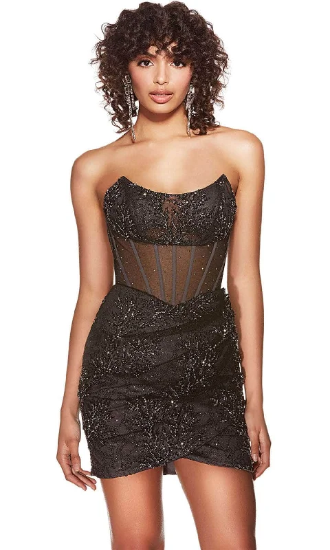 TightbuildAlyce Paris 4864 - Strapless Corset Cocktail Dress