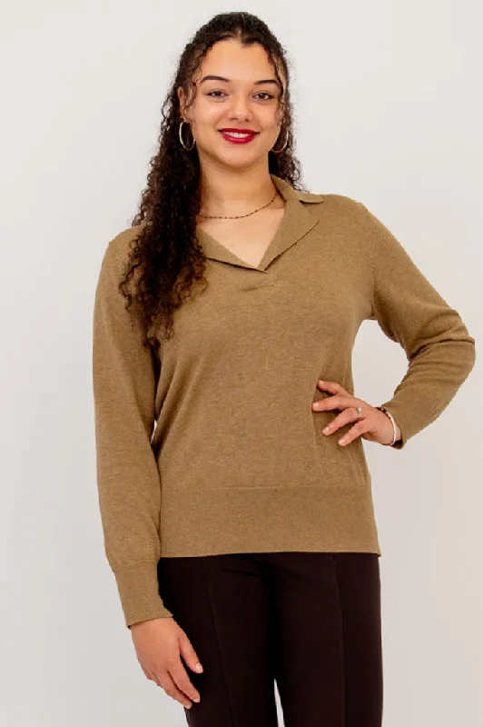 Yoga Knit TopsAstrid Sweater, Terra, Cotton