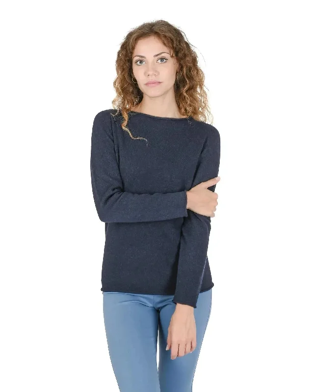 Glitter Knit TopsCashmere Boatneck Sweater - S