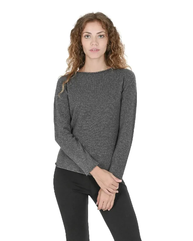 Cycling Knit TopsCashmere Women Boatneck Sweater - XL