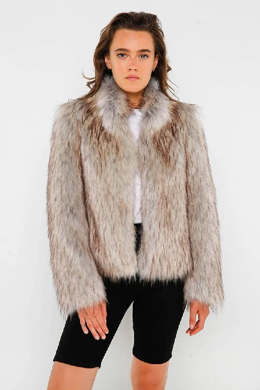 Wool Knit TopsFur Delish Jacket | Natural