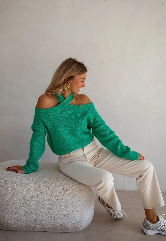 Camping Knit TopsGreen Piper Sweater