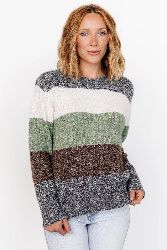 Velvet Knit TopsLedger Sweater | Multi Stripe