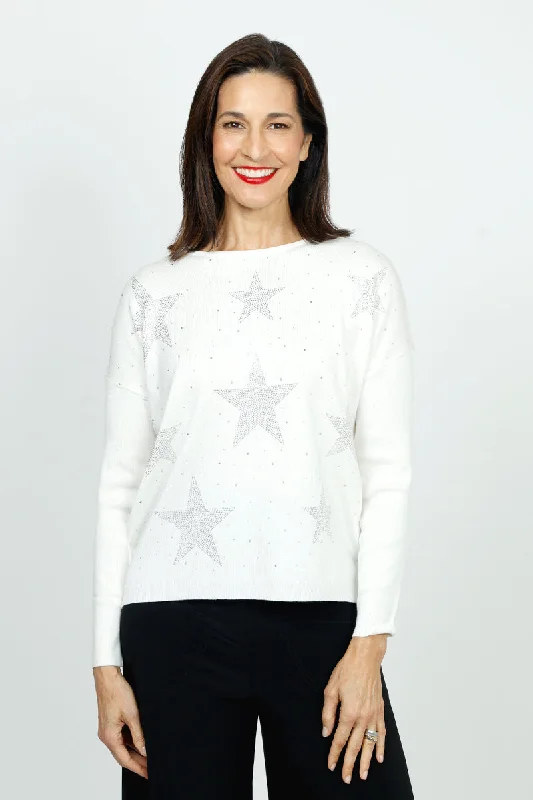 Crewneck Knit TopsMetric Sweater With Stars