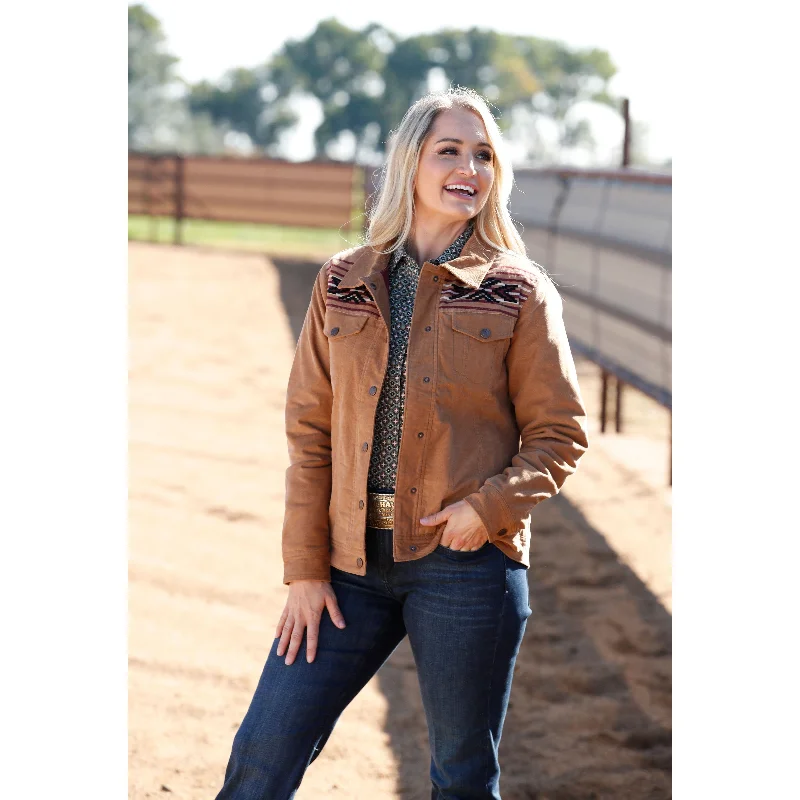 Nylon JacketsCinch Women's Brown Corduroy Trucker Jacket