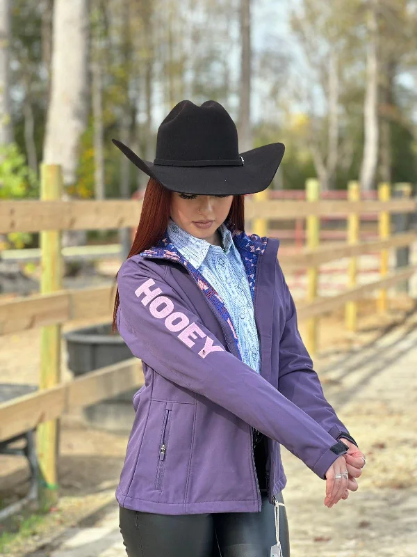 Quilted JacketsHooey Womens Purple w/ Pink Team Logo Sleeve