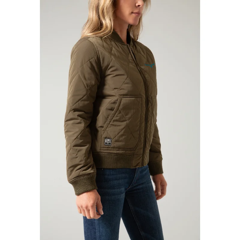 Leather JacketsKimes Ranch Women's Dark Army Marinos Bomber Jacket