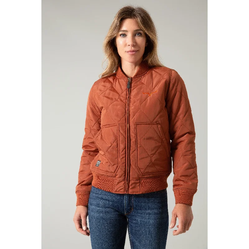 Statement JacketsKimes Ranch Women's Dark Rust Marinos Bomber Jacket