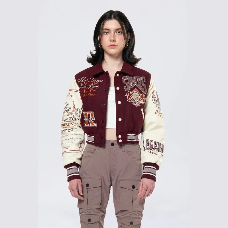 Urban JacketsLionheart Varsity Jacket - Windsor Wine