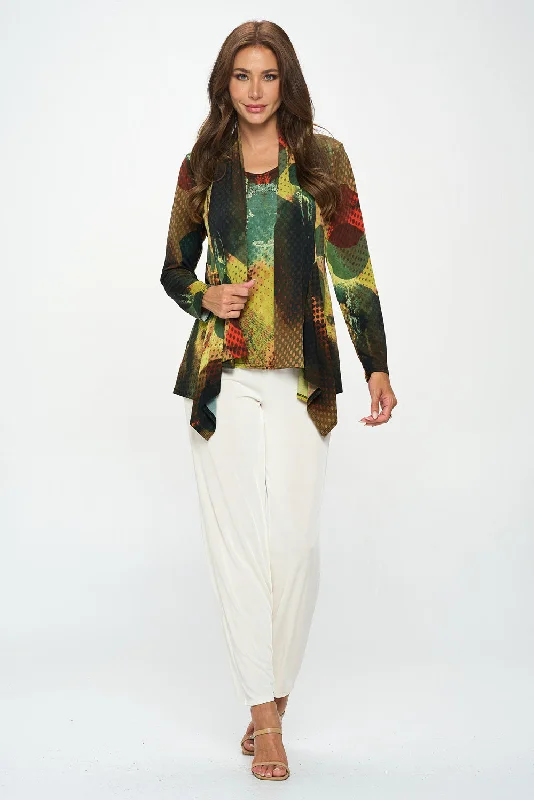 Lounge JacketsMid-cut Jacket Long Sleeve Print-4028HT-LRP1-W412