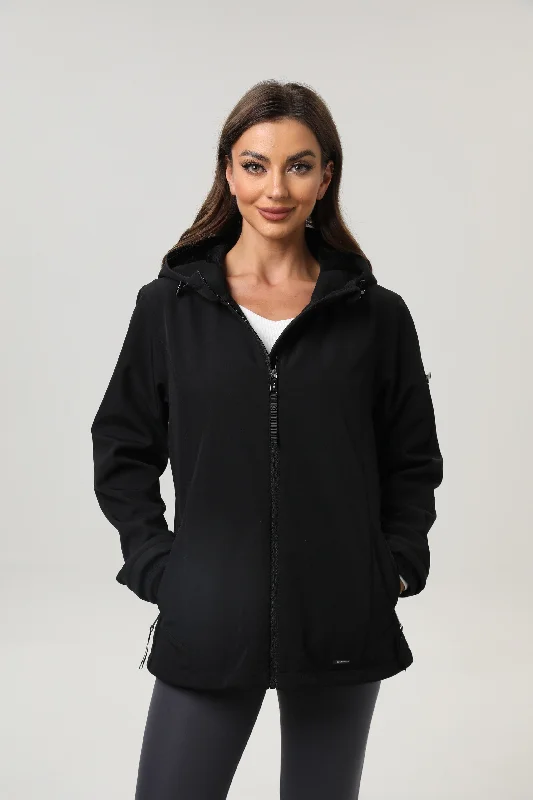 Work JacketsWomen's Hooded Softshell Jacket with Side Arm Pocket