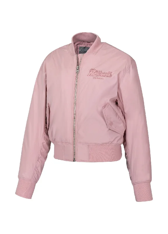 Leather-Paneled JacketsWomen's bomber jacket Angel - Pink