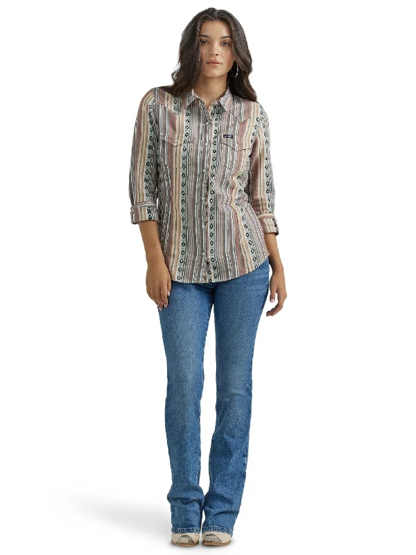 Retro ShirtsWomen's Wrangler Retro Punchy Snap Front Shirt #112353116