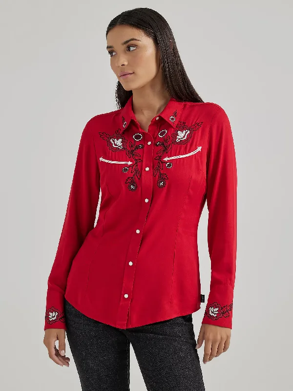 Rainproof ShirtsWomen's Wrangler Snap Front Shirt #112356663