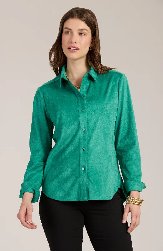 Formal ShirtsFaux Suede Club Shirt - Kelly Green