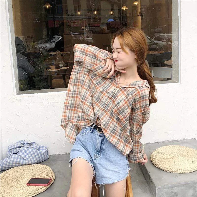 Limited Edition ShirtsWomen's Casual Retro Plaid Loose Shirts