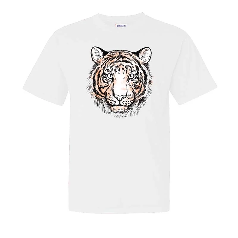 Luxury T-ShirtsClemson Watercolor Tiger Short Sleeve T-Shirt