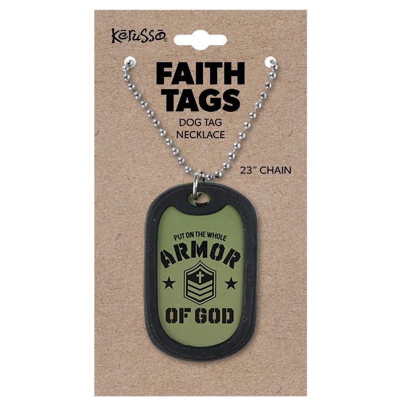 Designer T-ShirtsFaith Gear Dogtag Necklace Armor Of God