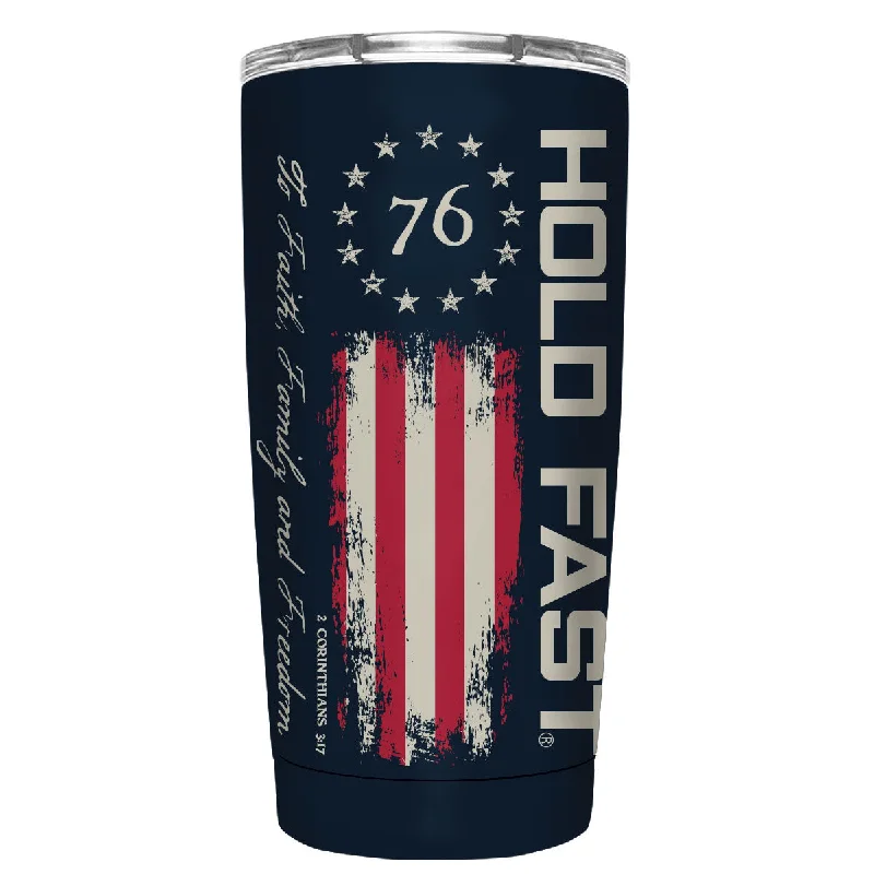 Cropped T-ShirtsHOLD FAST 20 oz Stainless Steel Tumbler 76 Flag