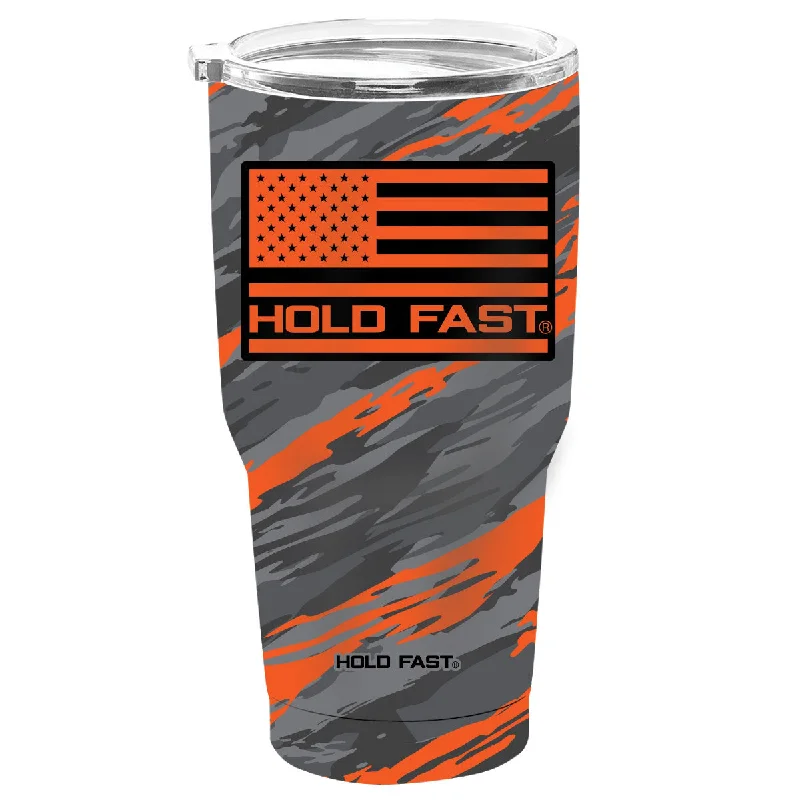 Pocket T-ShirtsHOLD FAST 30 oz Stainless Steel Tumbler Painted Stripe Camo