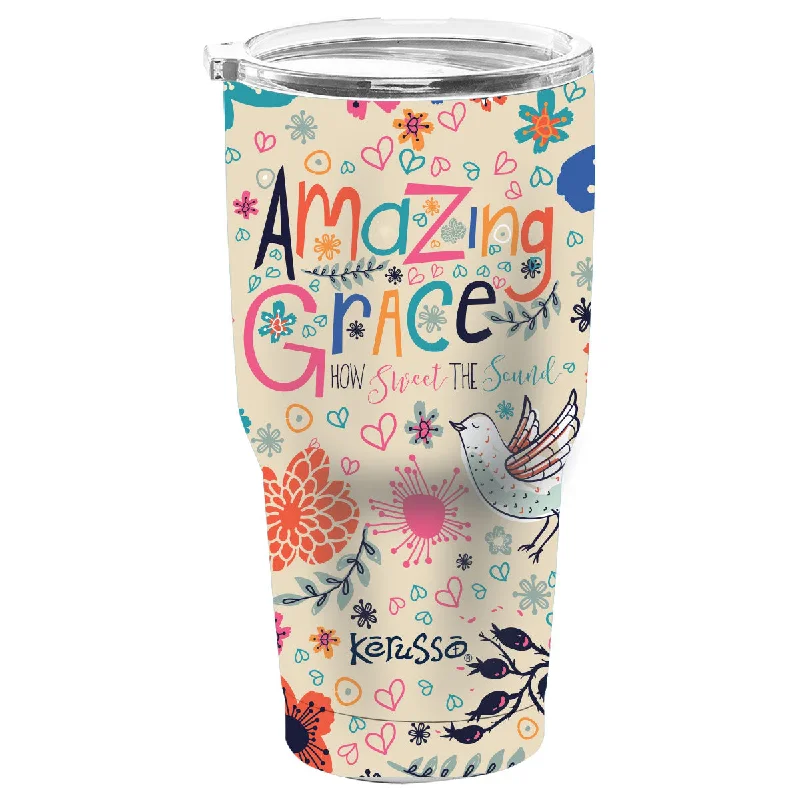 Running T-ShirtsKerusso 30 oz Stainless Steel Tumbler Amazing Grace