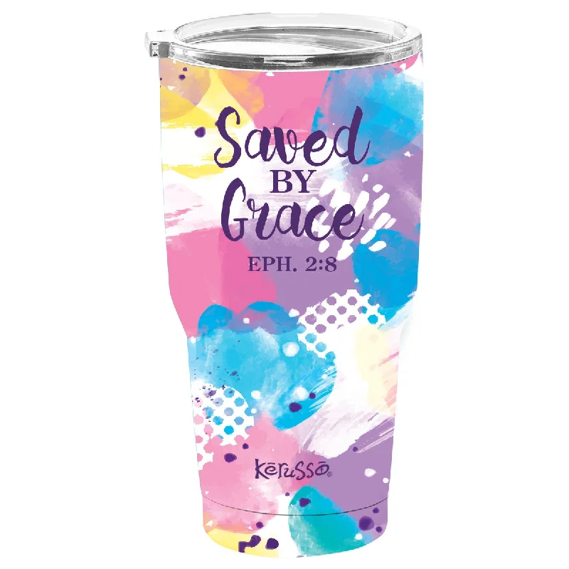 Painted T-ShirtsKerusso 30 oz Stainless Steel Tumbler Saved By Grace