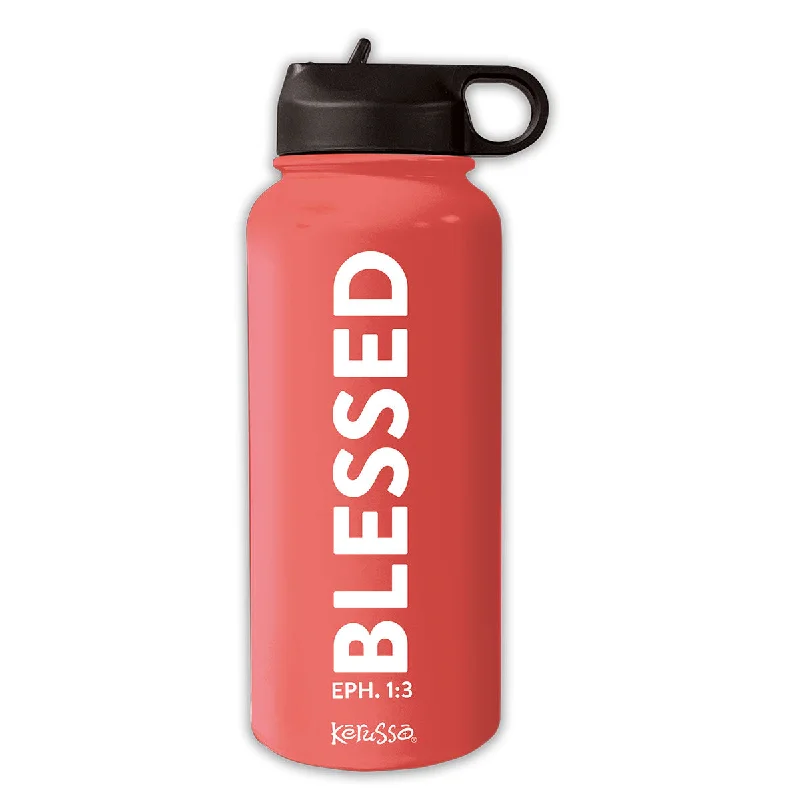 Fitted T-ShirtsKerusso 32 oz Stainless Steel Bottle Blessed