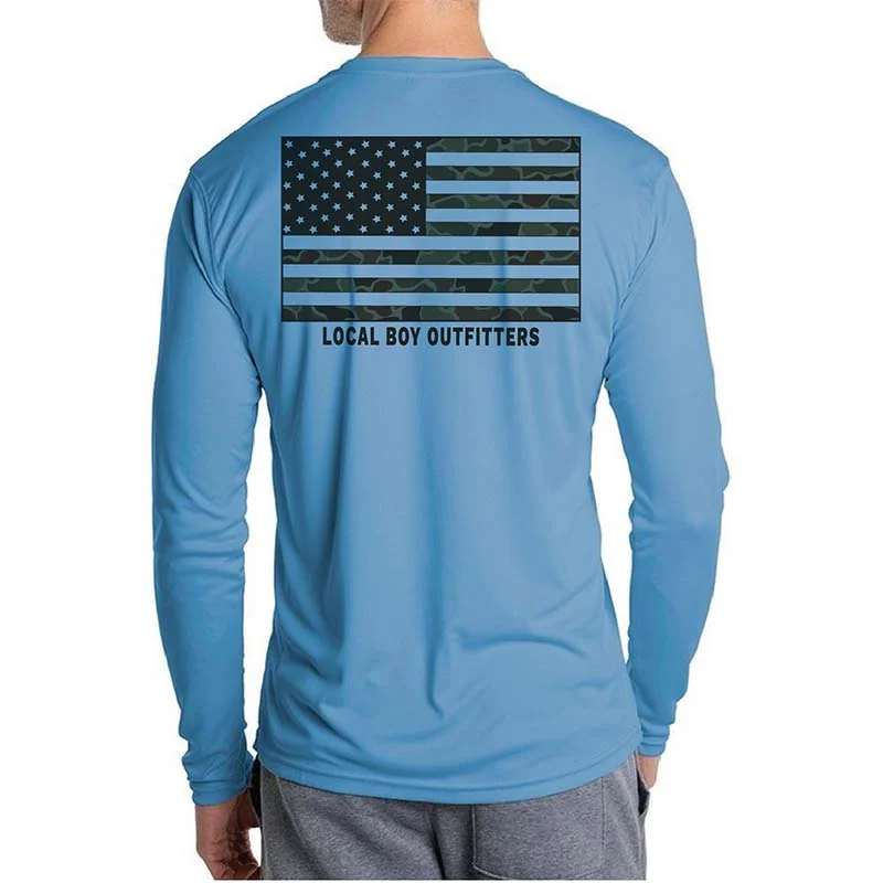 Leather-Paneled T-ShirtsLocalflage OD Flag Performance Long Sleeve T-Shirt