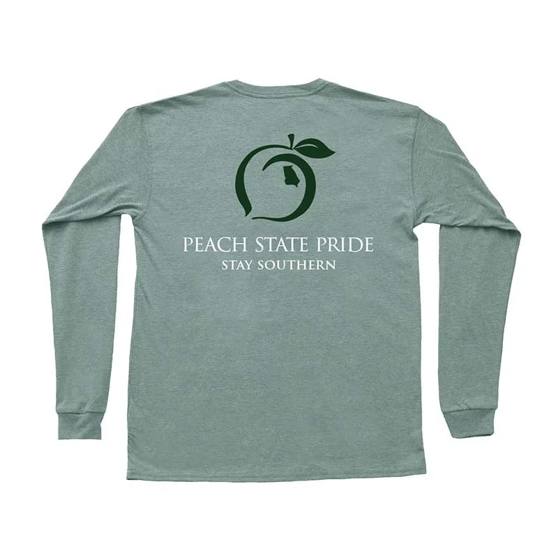 Urban T-ShirtsStay Southern Long Sleeve T-Shirt in Heather Sage