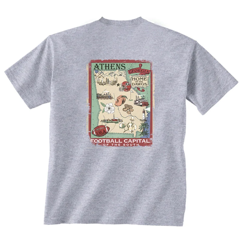 Running T-ShirtsUGA Vintage Map Short Sleeve T-Shirt