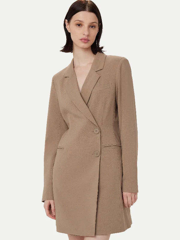 BlazerprideThe Fitted Blazer Dress  in Taupe