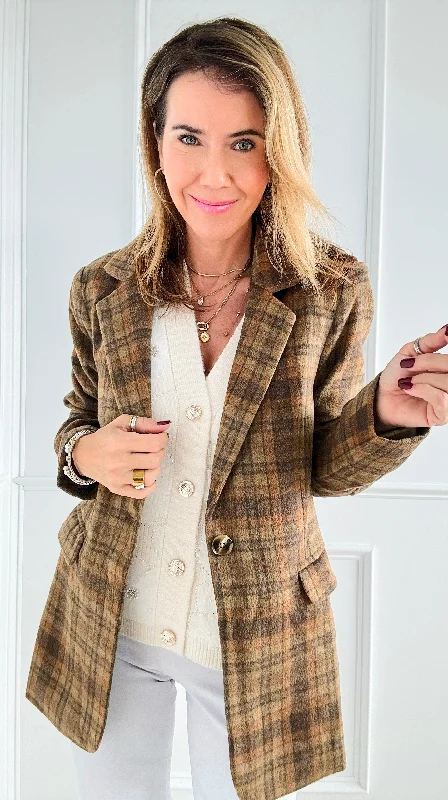 BlazerformalAutumn Affair Plaid Blazer