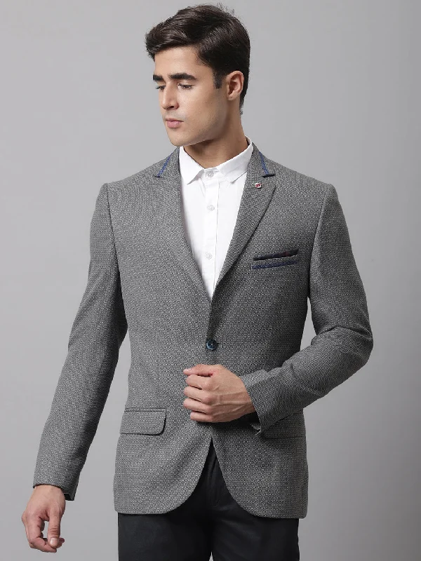 BlazermuseumMen Grey Formal Blazer