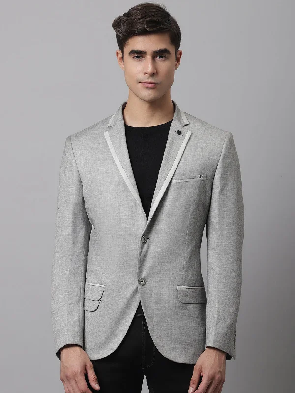 BlazerfestivalMen Light Grey Casual Blazer