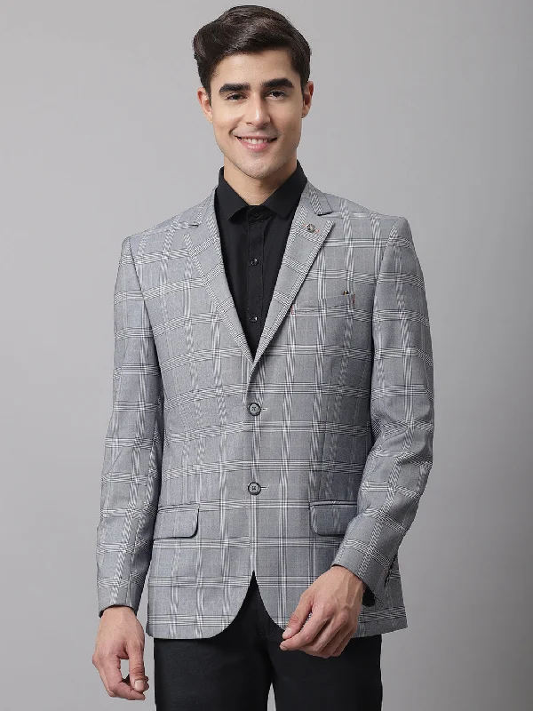 BlazerchicMen Light Grey Formal Blazer