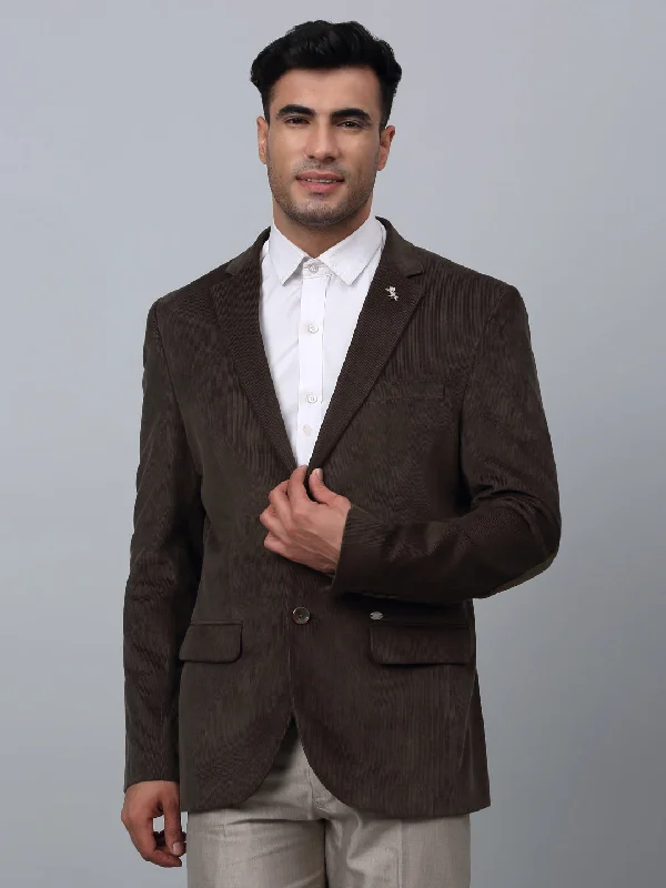 BlazerlossOlive Solid Full Sleeves Formal Blazer For Men