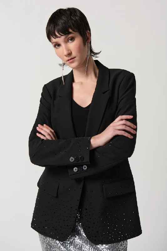 BlazercharityJoseph Ribkoff Woven Blazer With Iron-On Embellishment