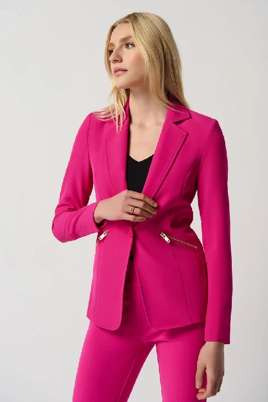 BlazerexhibitionJoseph Ribkoff Woven Blazer With Zippered Pockets