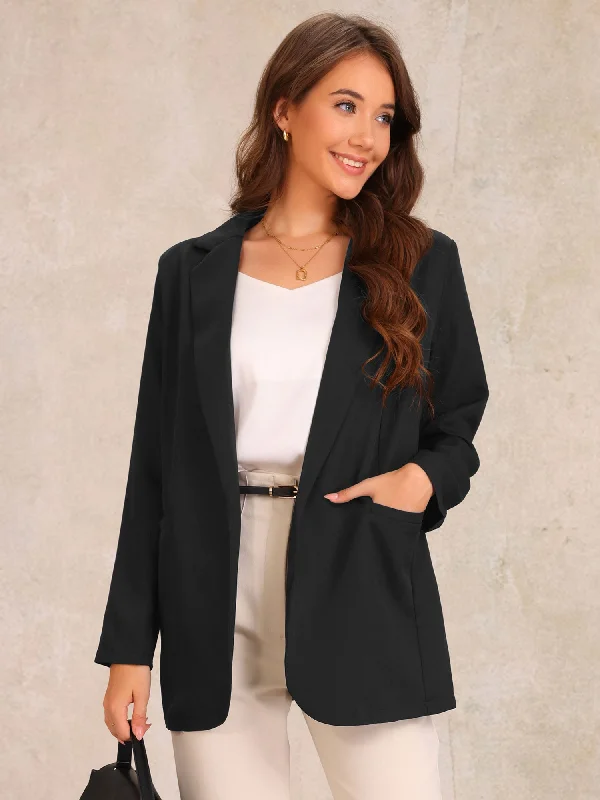 BlazercourtSingle Breasted Long Sleeve Office Casual Blazer Jacket