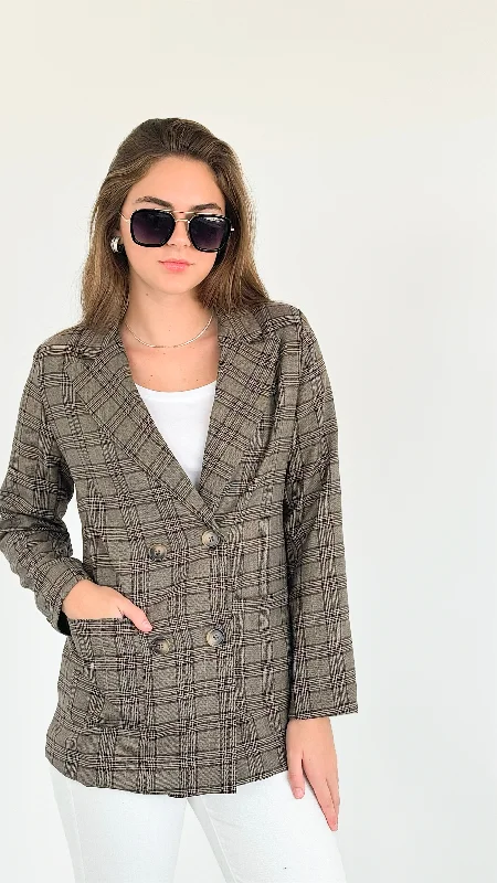 BlazerfilmPreptastic Brown & Tan Plaid Blazer