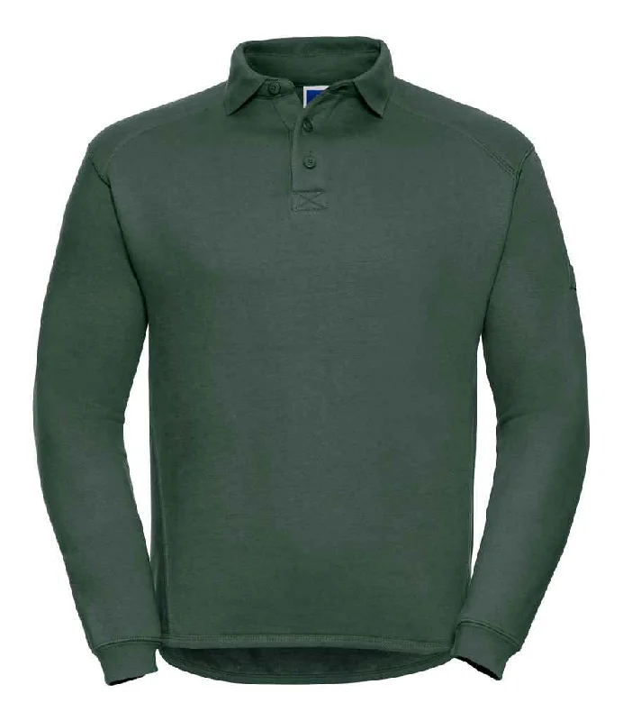 Cropped SweatshirtsRussell Heavy Duty Collar Sweatshirt | Bottle Green