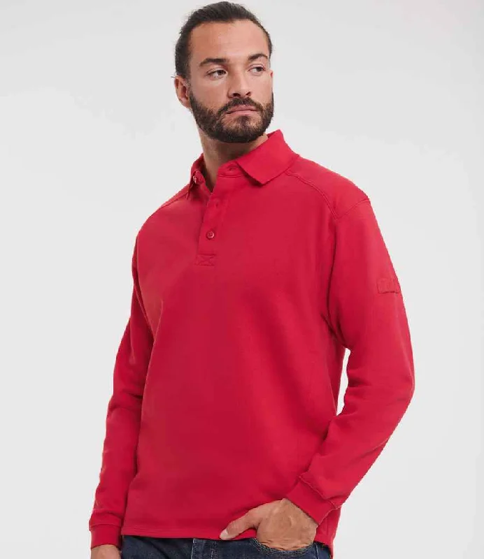 Printed SweatshirtsRussell Heavy Duty Collar Sweatshirt | Classic Red