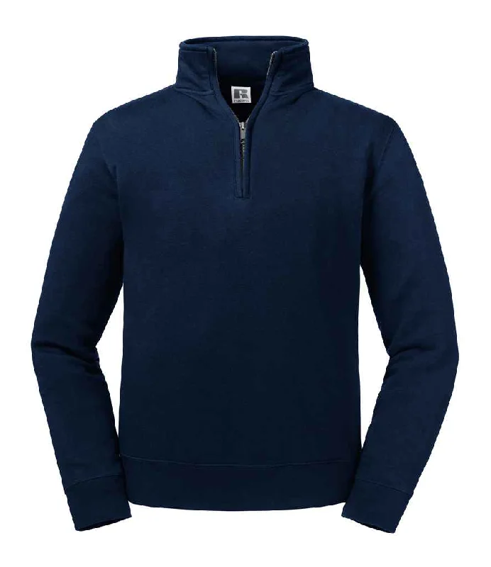 Limited Edition HoodiesRussell Authentic Zip Neck Sweatshirt | French Navy