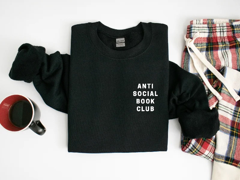 Logo Hoodiesanti social book club embroidered sweatshirt