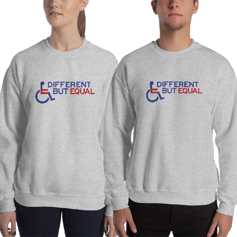 Embroidered SweatshirtsDifferent but Equal (Disability Equality Logo) Design 2 Sweatshirt