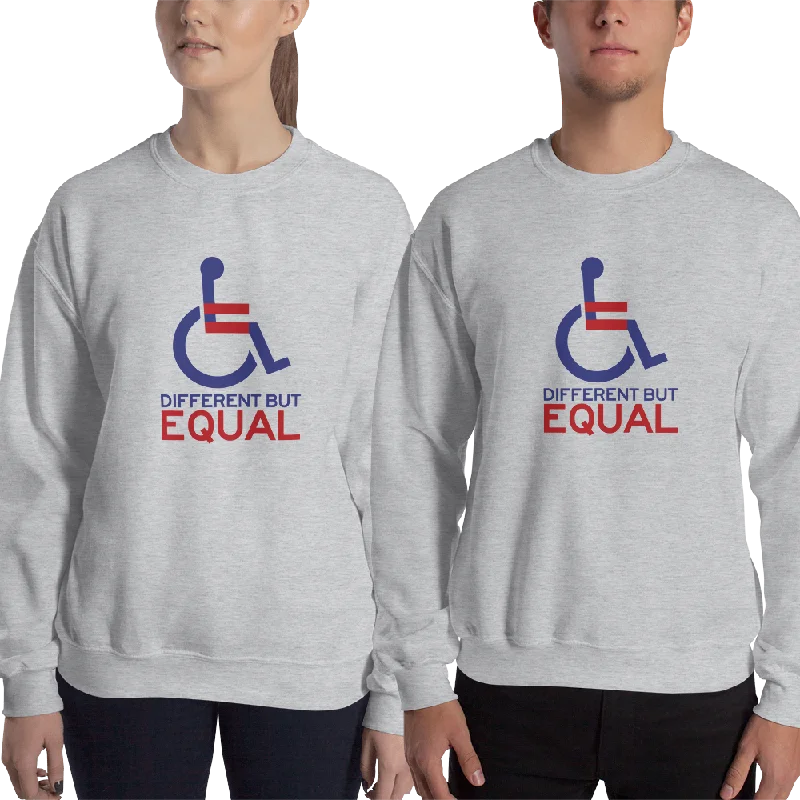 Retro HoodiesDifferent but Equal (Disability Equality Logo) Sweater Light Colors