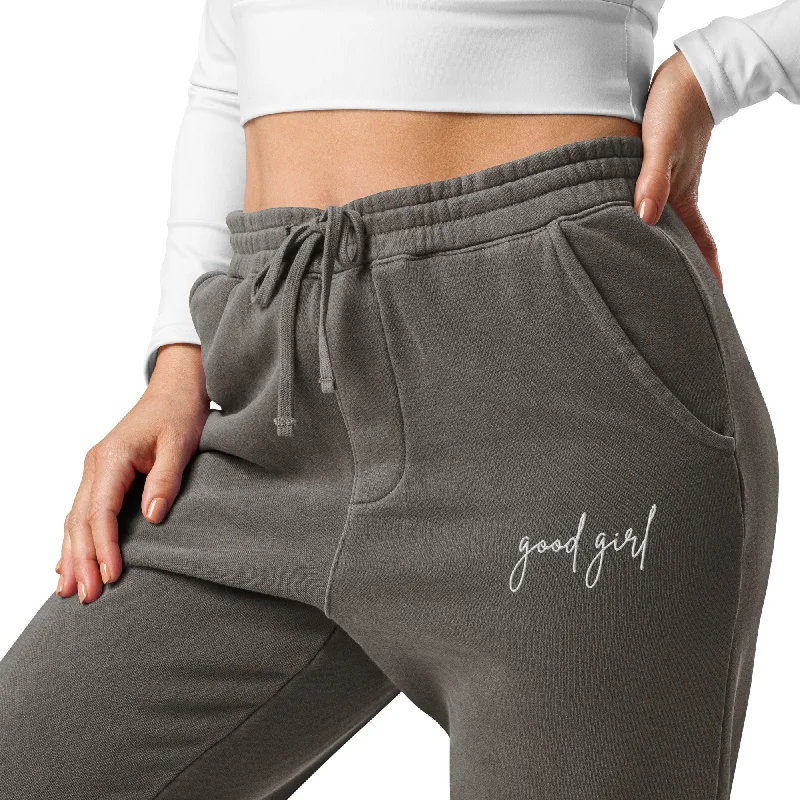 Limited Edition Hoodiesgood girl embroidered joggers