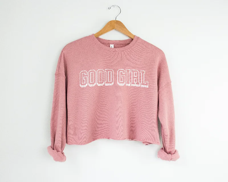 Wool Blend Sweatshirtsgood girl varsity crop sweatshirt