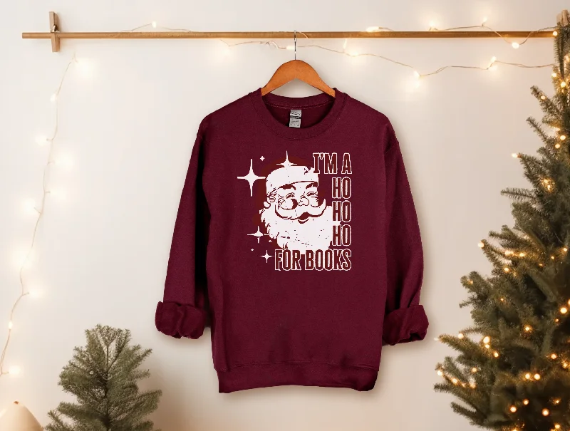 Polyester Hoodiesho ho ho for books sweatshirt