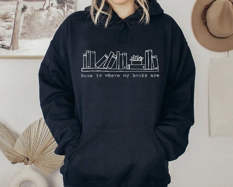 Colorblock Hoodieshome is where my books are hoodie